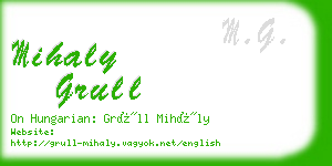 mihaly grull business card